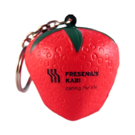 Strawberry Stress Ball Keyring
