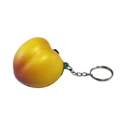 Peach Stress Ball Keyring