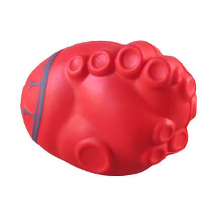 Heart stress ball shape underside view