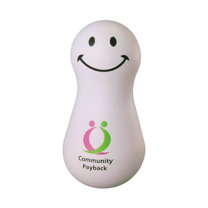 Wobbler stress ball shape with logo