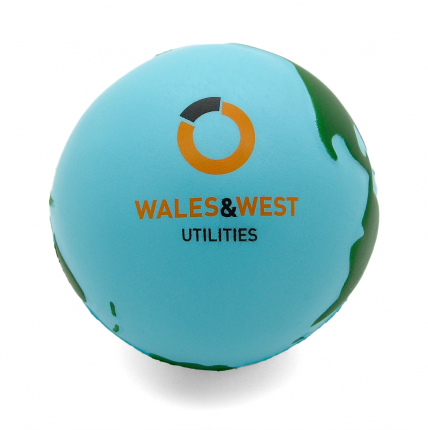 Light Blue Stress Globe Front View