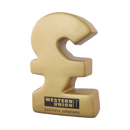 Pound sign stress toy shape with logo