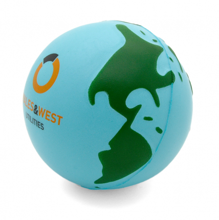 Light Blue Stress Globe Side View
