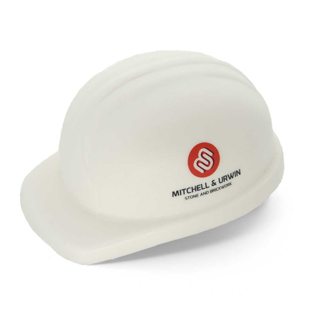 White Stress Hard Hat Side View