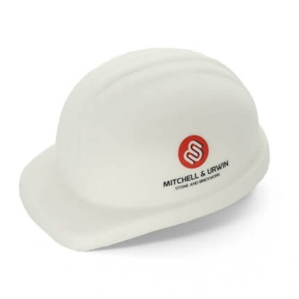 White Stress Hard Hat Side View