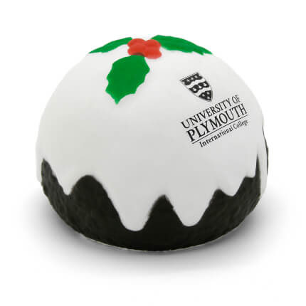 Christmas Pudding Stress Ball Side View