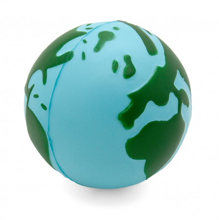 Light Blue Stress Globe Rear View