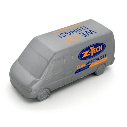 Silver Van Stress Ball Aerial View