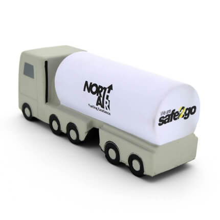 Oil Tanker Truck Rear View